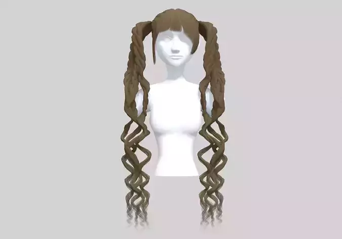 Wavy Pigtails Hair 