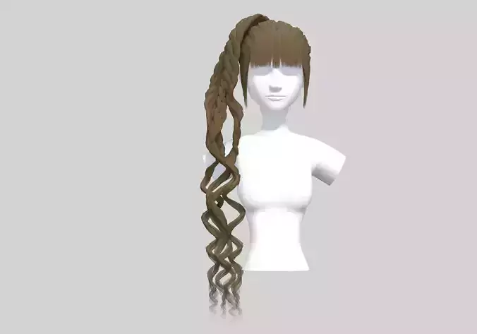 Wavy Pigtail Hair 