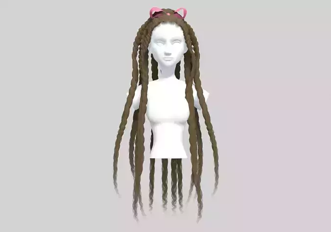Stylized Pigtail Hairstyle 