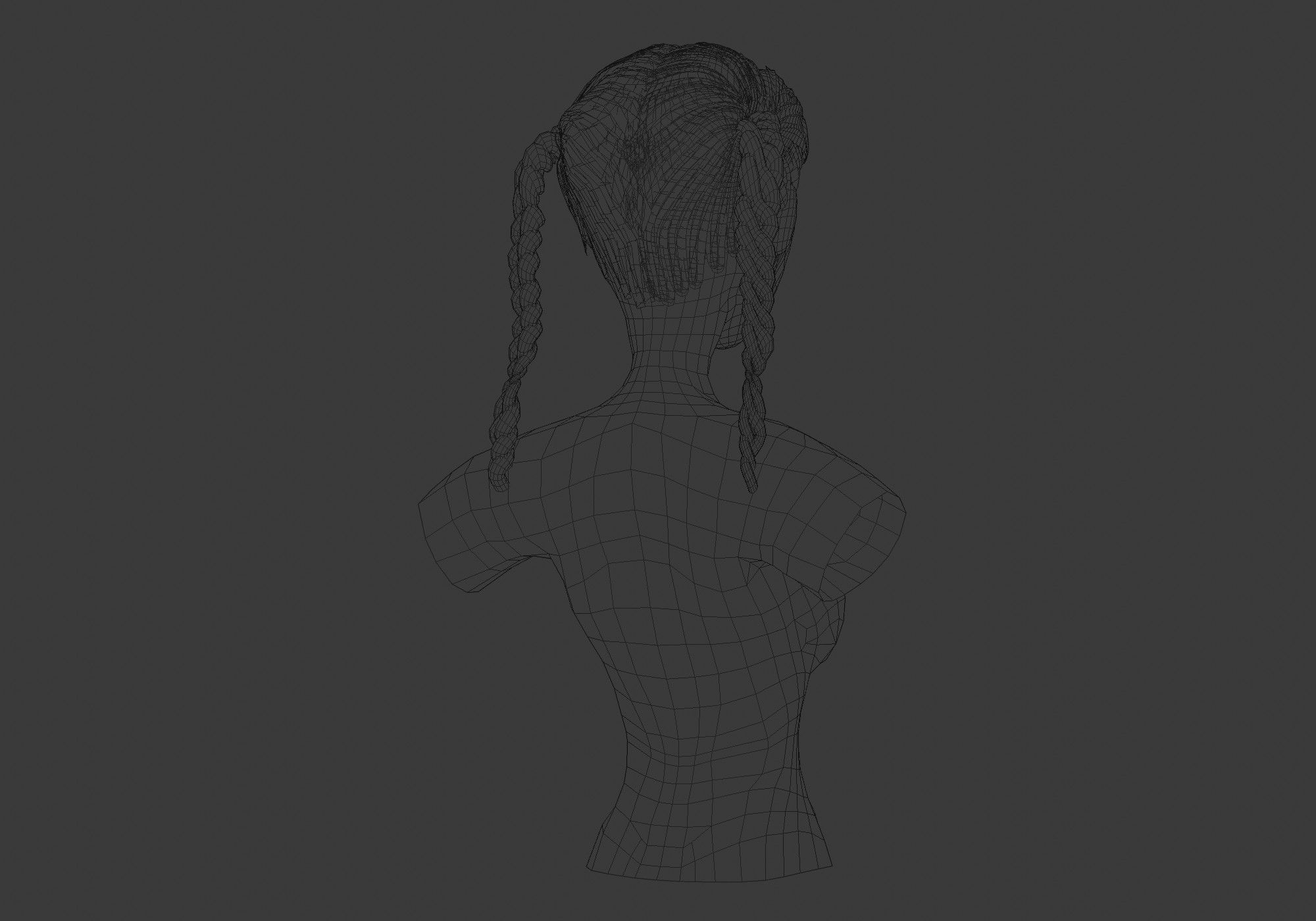 Ponytails Two Hairstyle 3D model_8