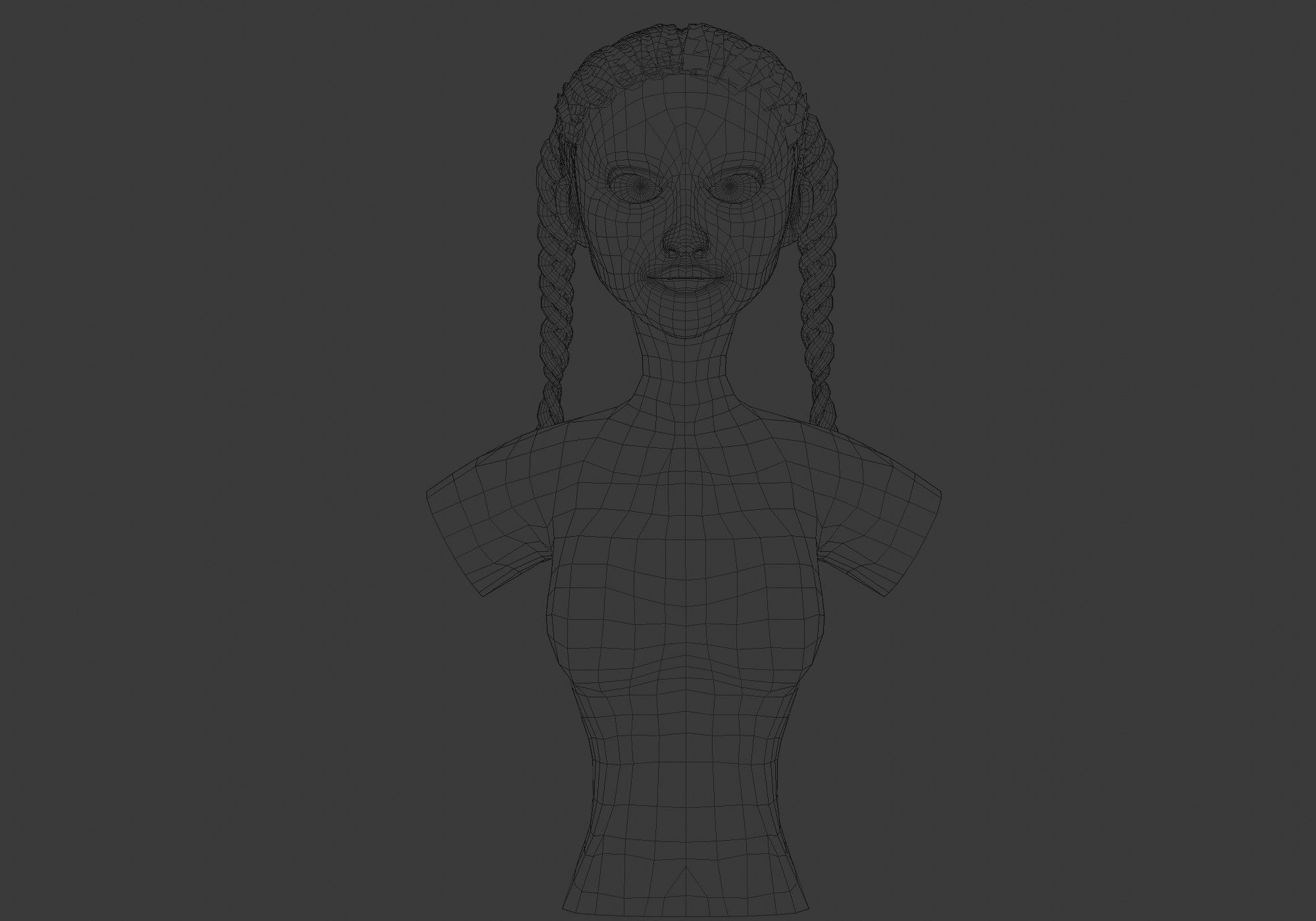 Ponytails Two Hairstyle 3D model_5