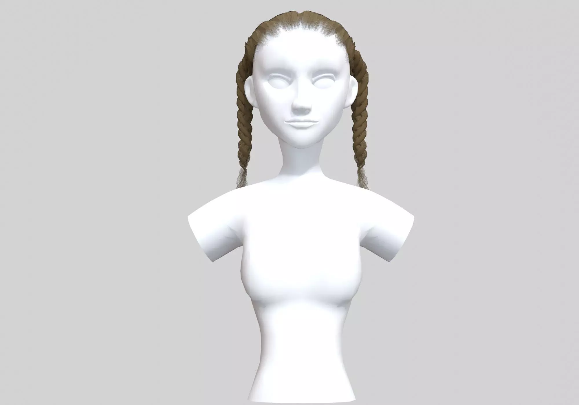 Ponytails Two Hairstyle 3D model_0