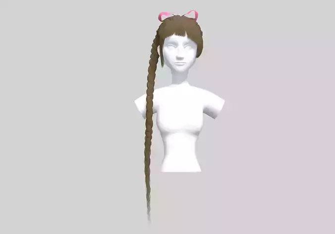 Ponytail Bangs Hairstyle  3D model