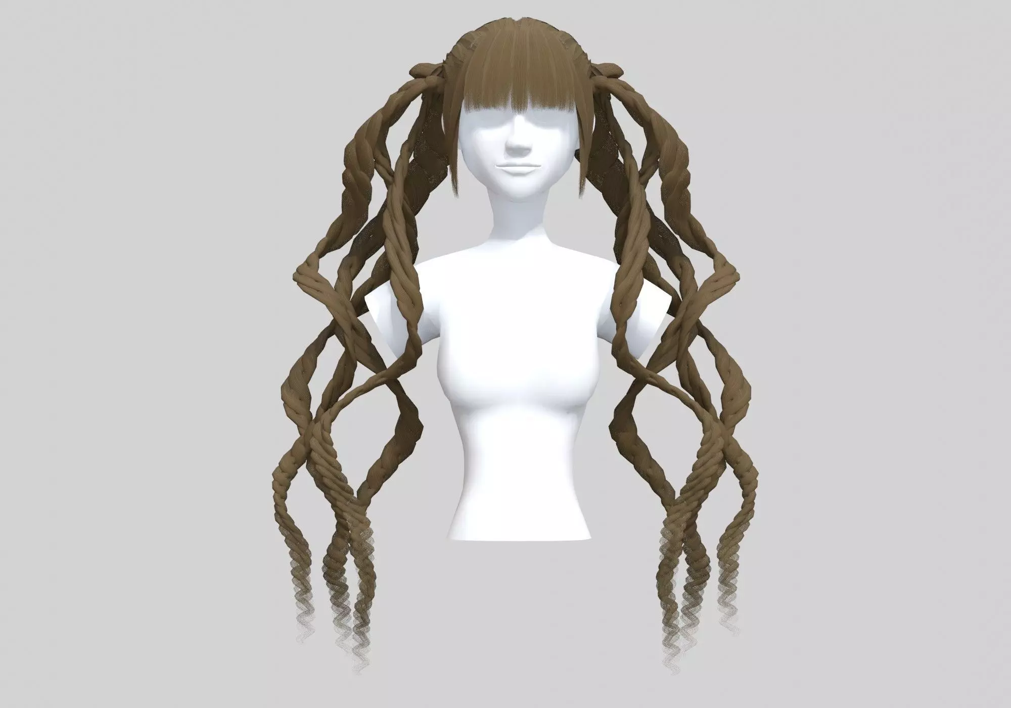 Pigtails Wavy Hair 3D Model CGTrader pigtails-wavy-hair-3d-model-cgtrader