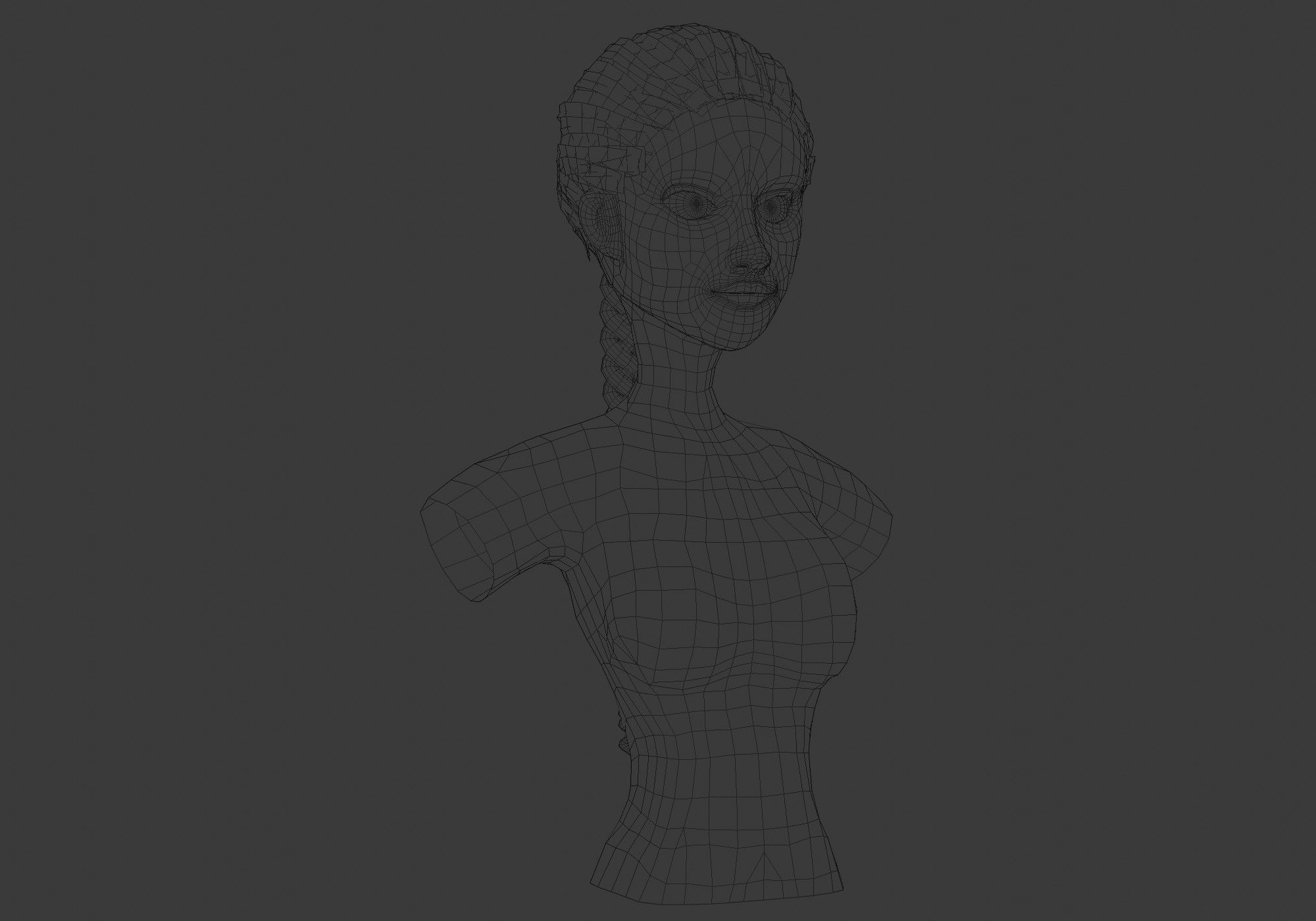 Long Braid Hairstyle 3D model_6