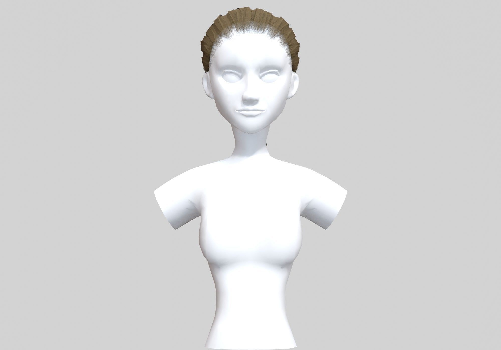 Long Braid Hairstyle 3D model_1