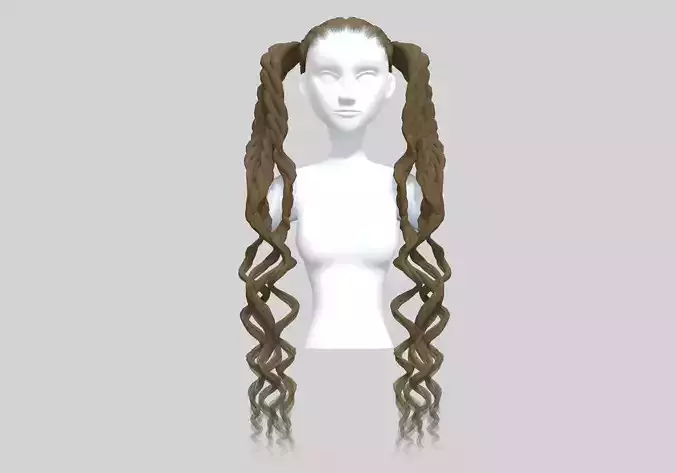 Female Pigtails Hair 