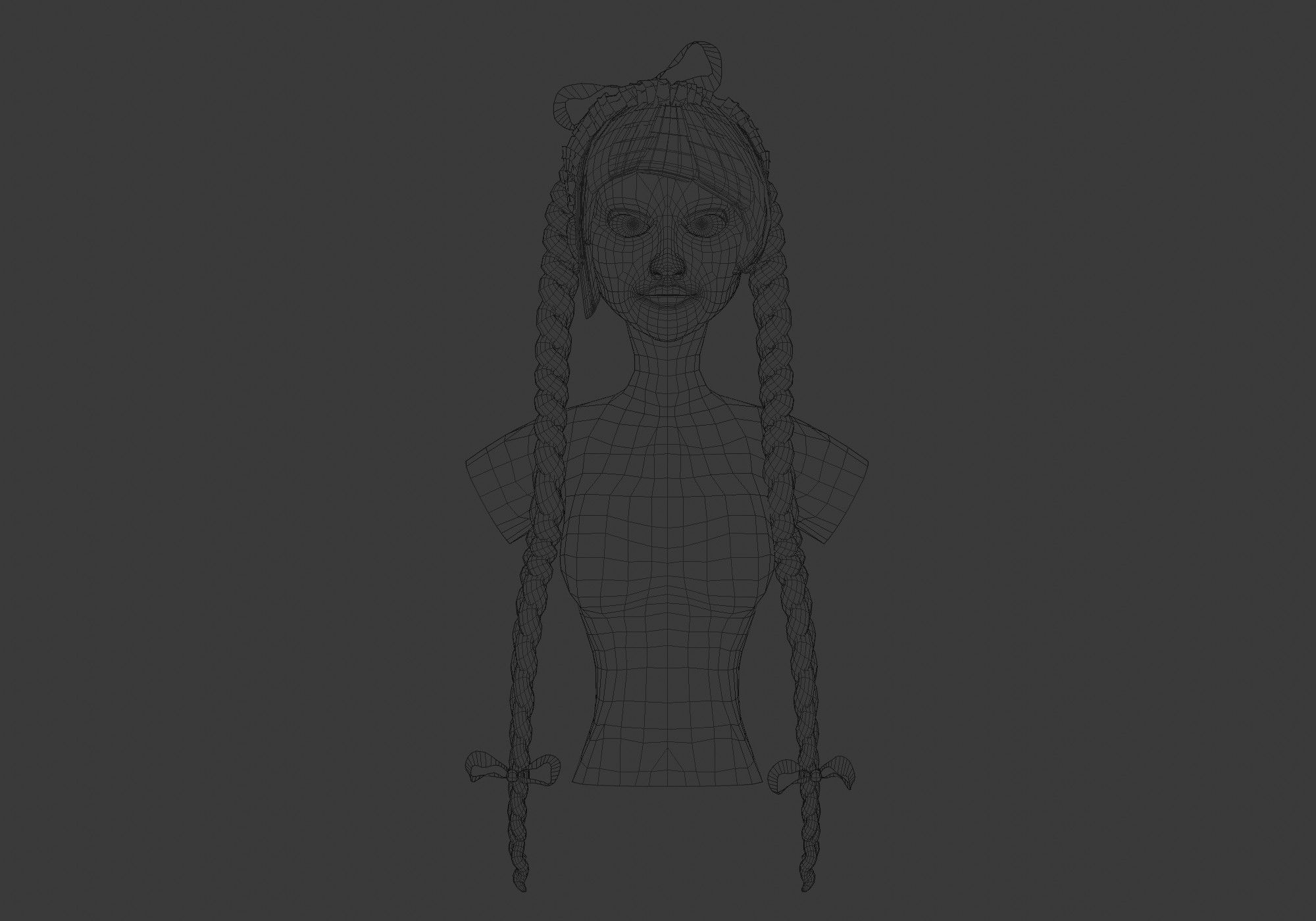 Braids Two Hairstyle 3D model_5