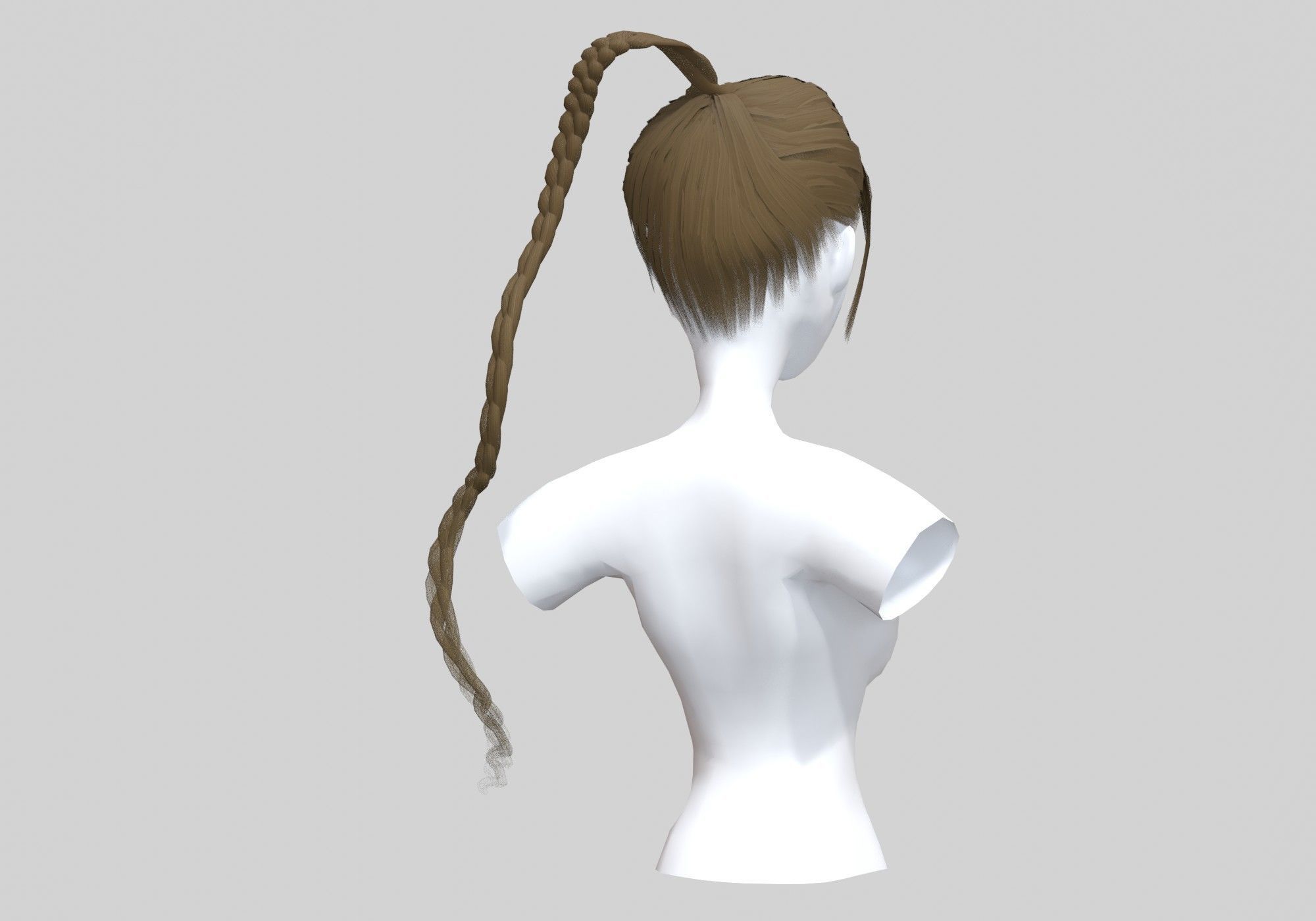 Braid Female Hairstyle 3D model_3