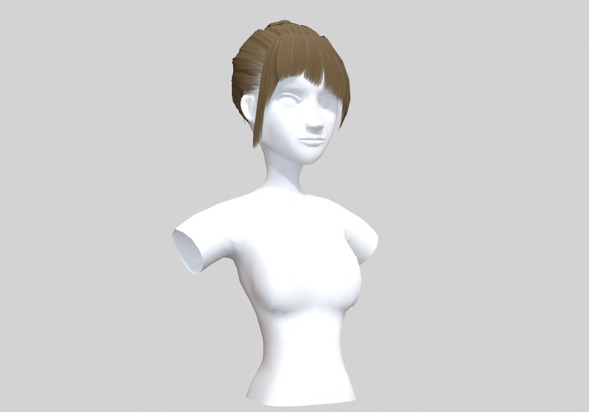 Braid Female Hairstyle 3D model_1