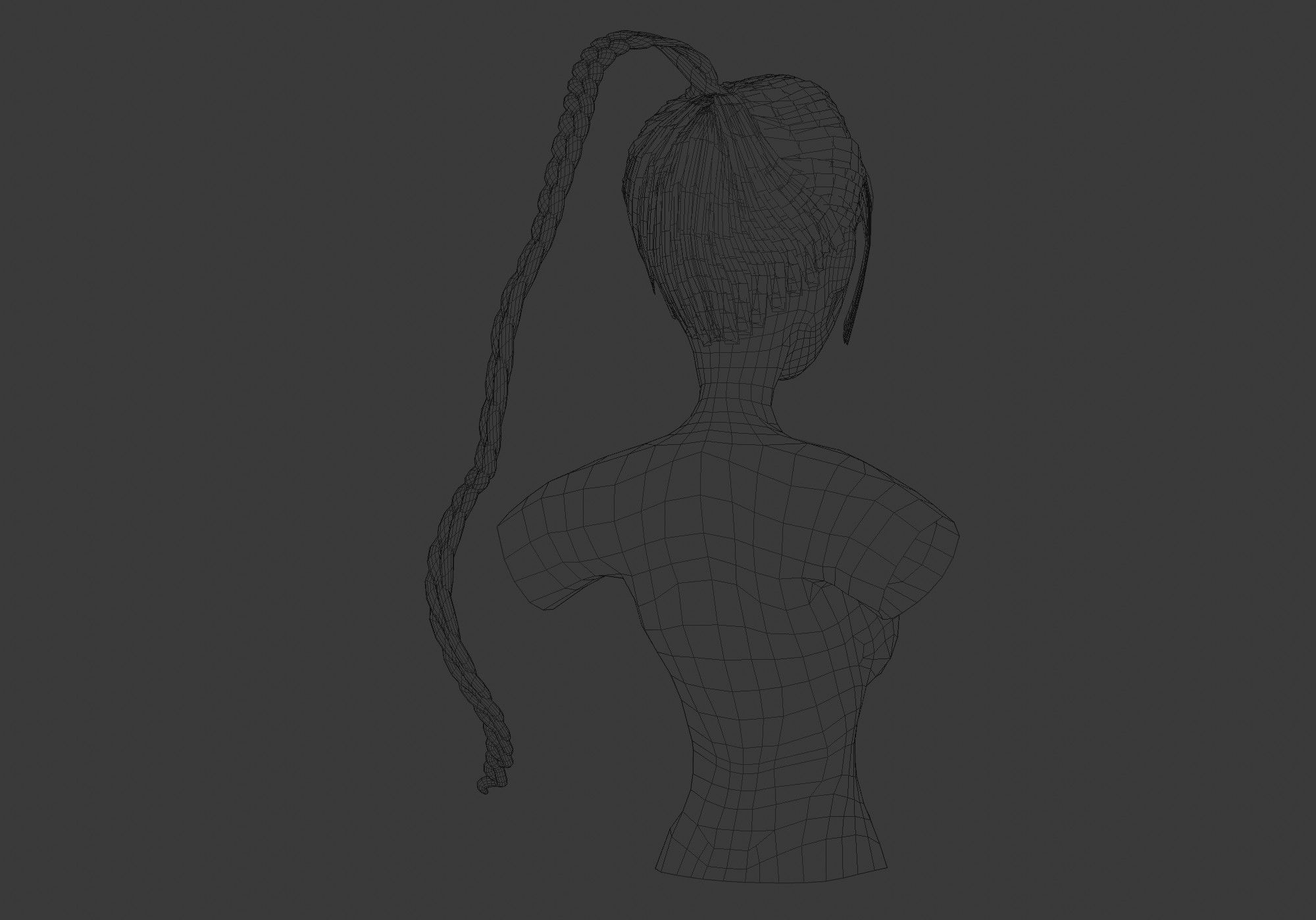 Braid Female Hairstyle 3D model_8