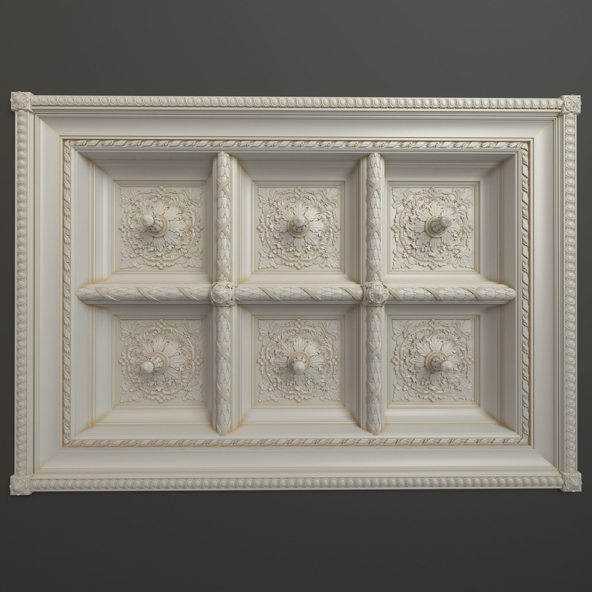 Classic Celing 1 3D model_1