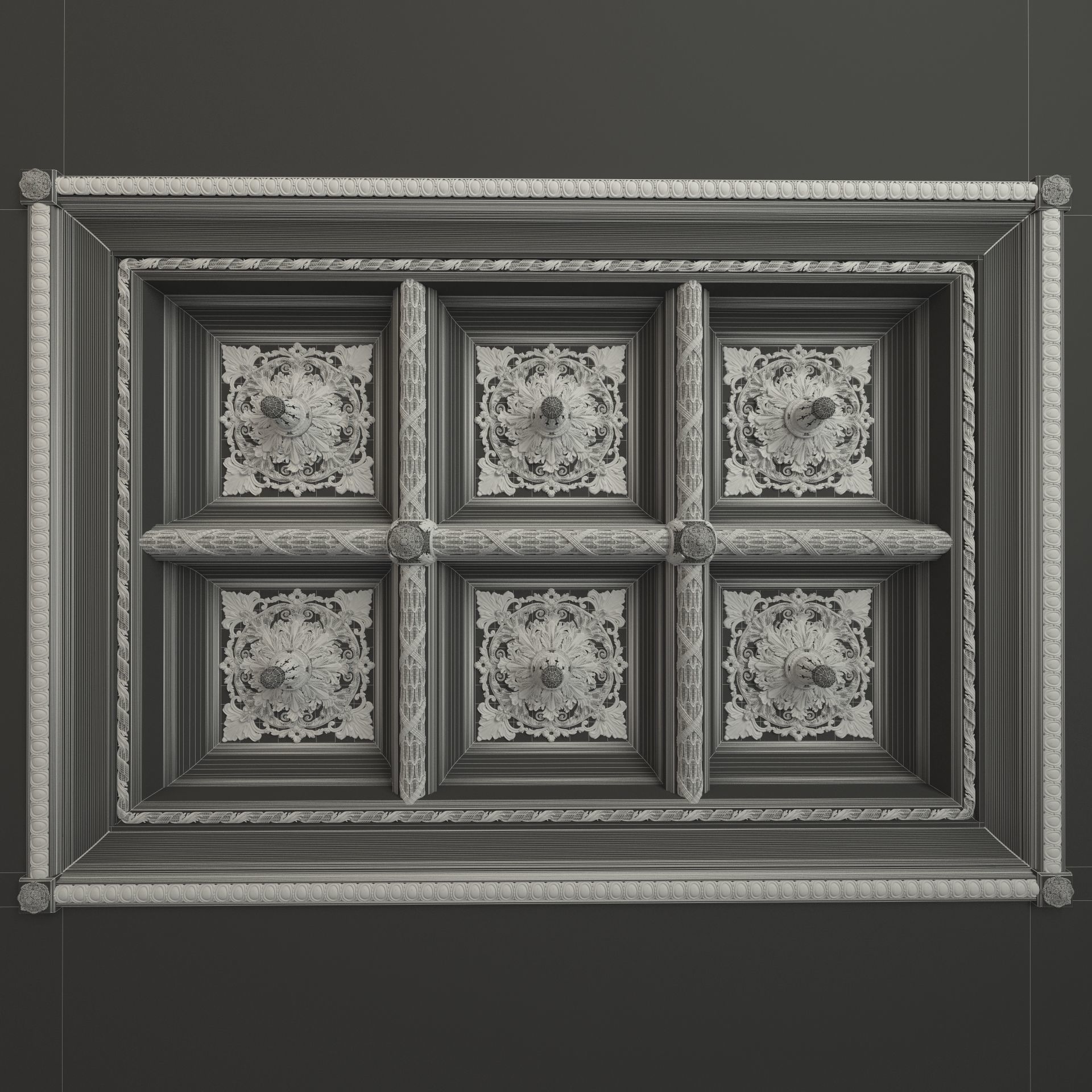 Classic Celing 1 3D model_5