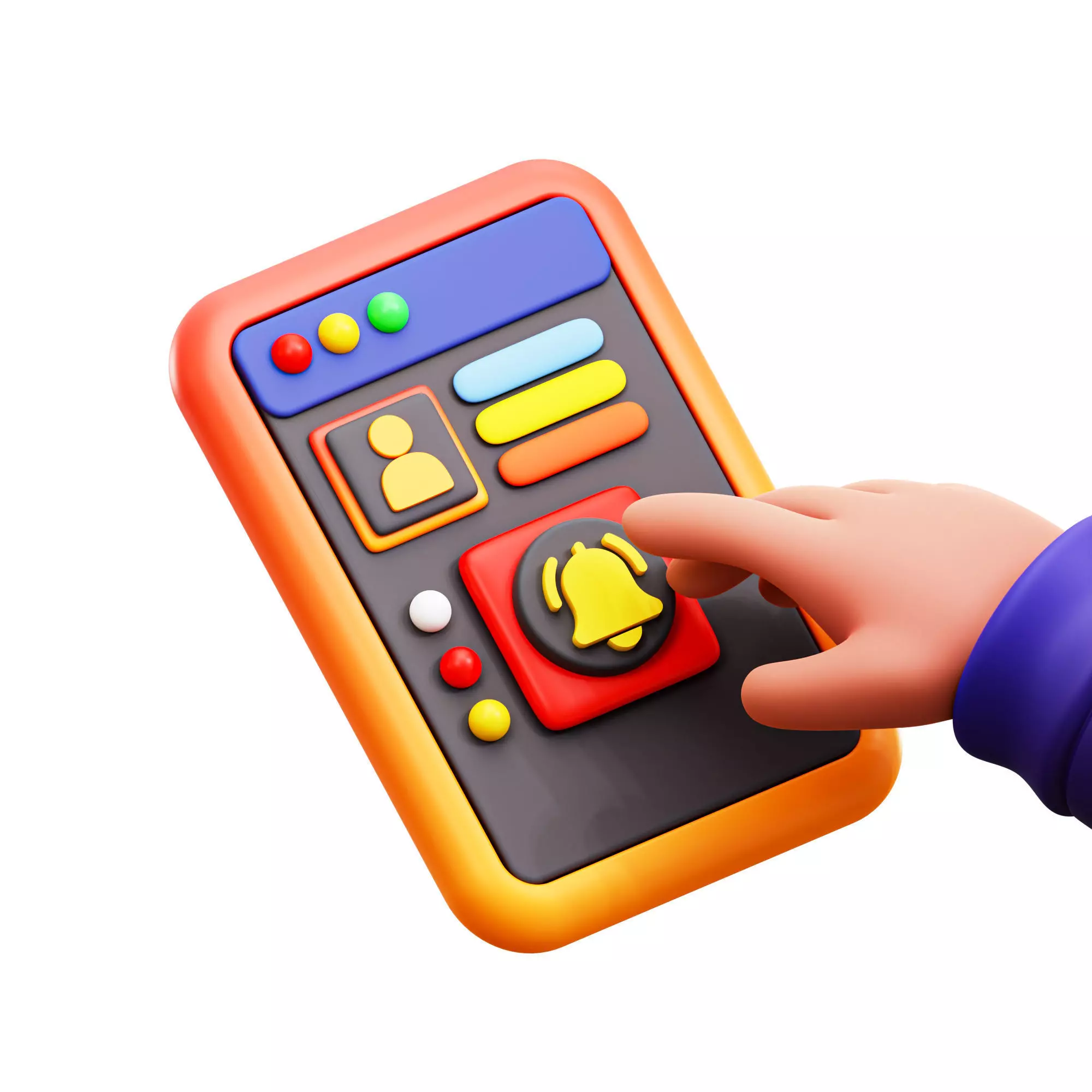 Subscription Icon Low-poly 3D model_0