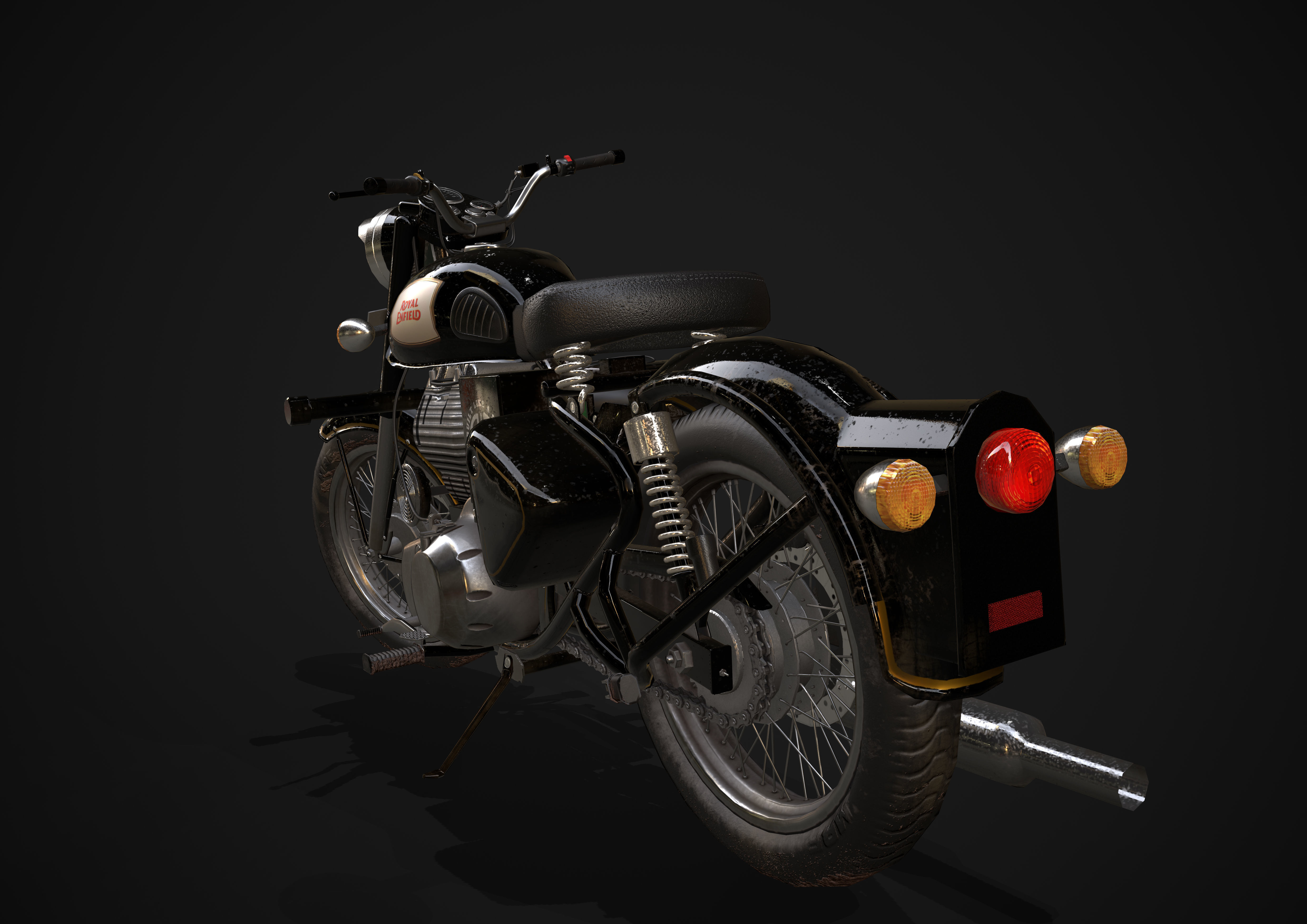 Royal Enfield Classic Battle Green 2016 3D model Low-poly 3D model_5