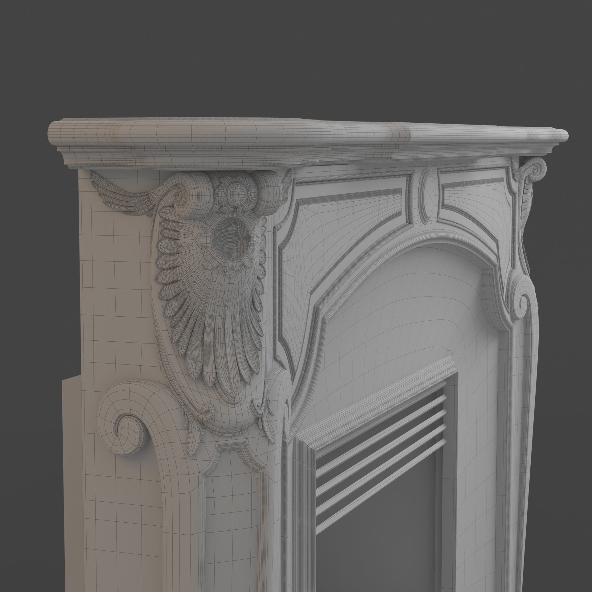 Classic Fireplace 3D model_3