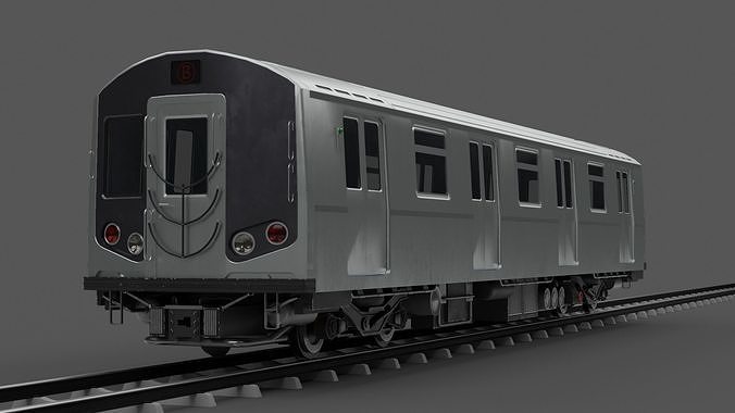 newyork subway train Low-poly 3D model