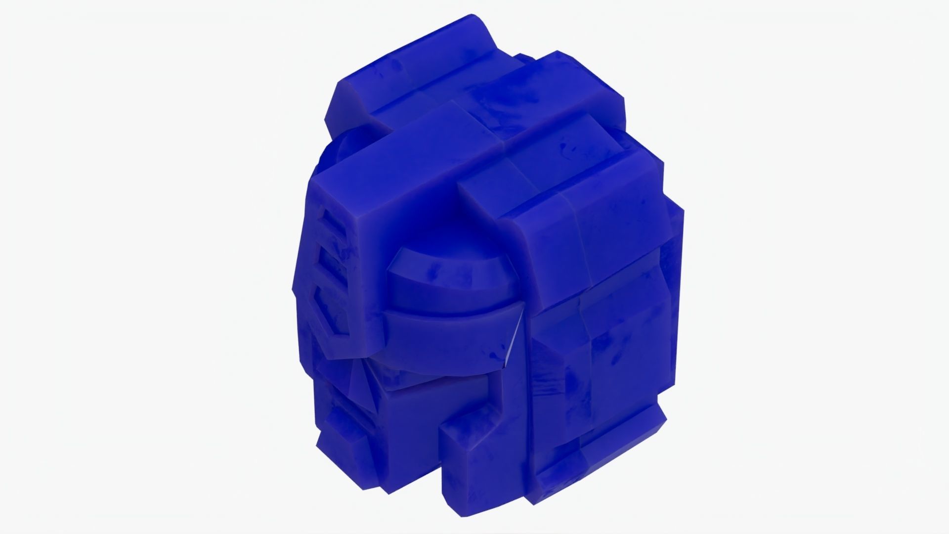 Lego Gundam Head Low-poly 3D model_2