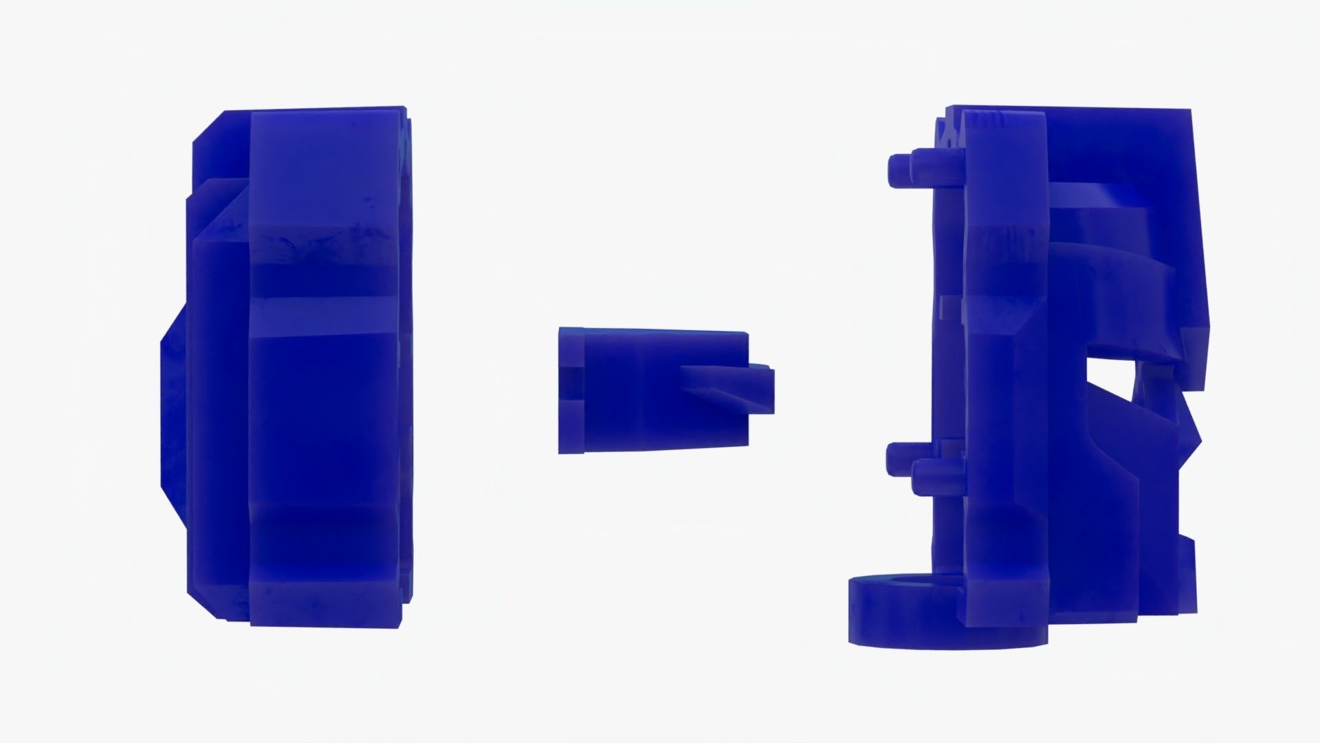 Lego Gundam Head Low-poly 3D model_6