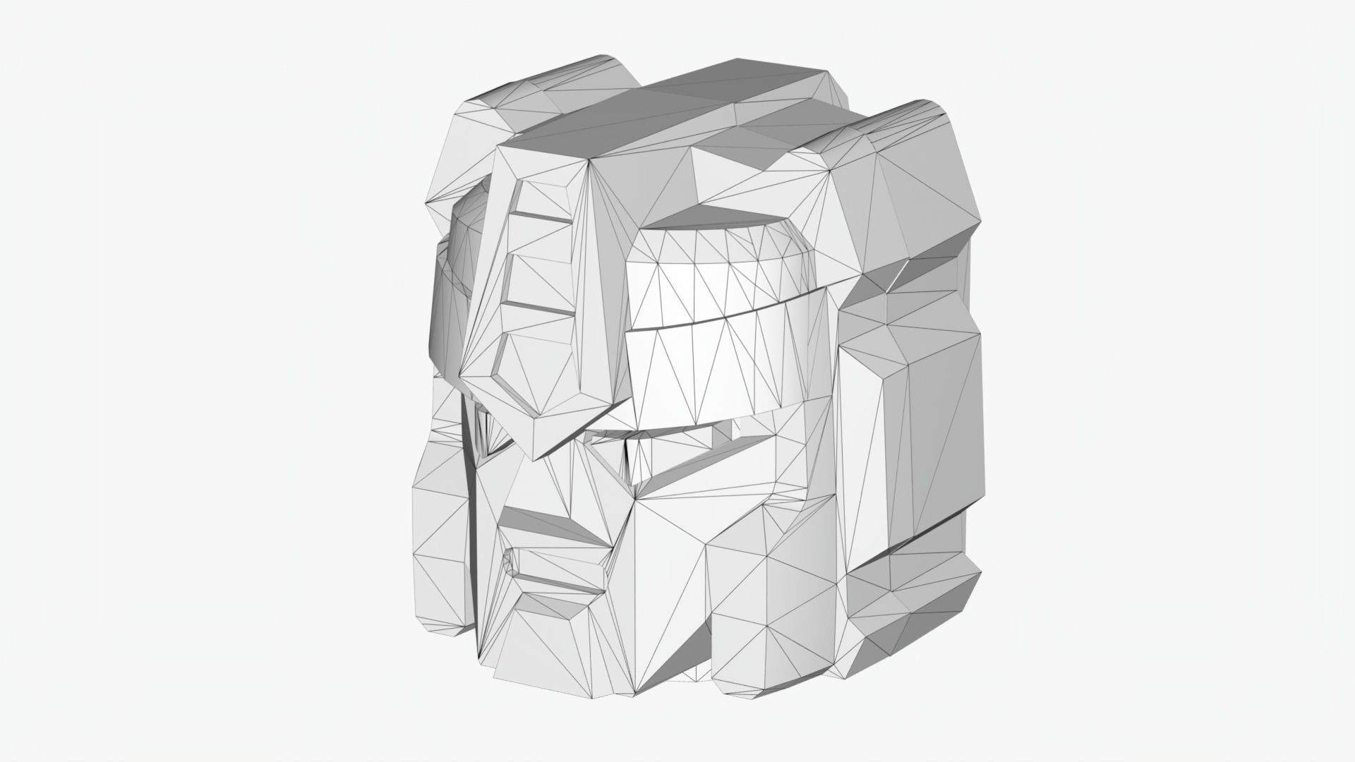 Lego Gundam Head Low-poly 3D model_7