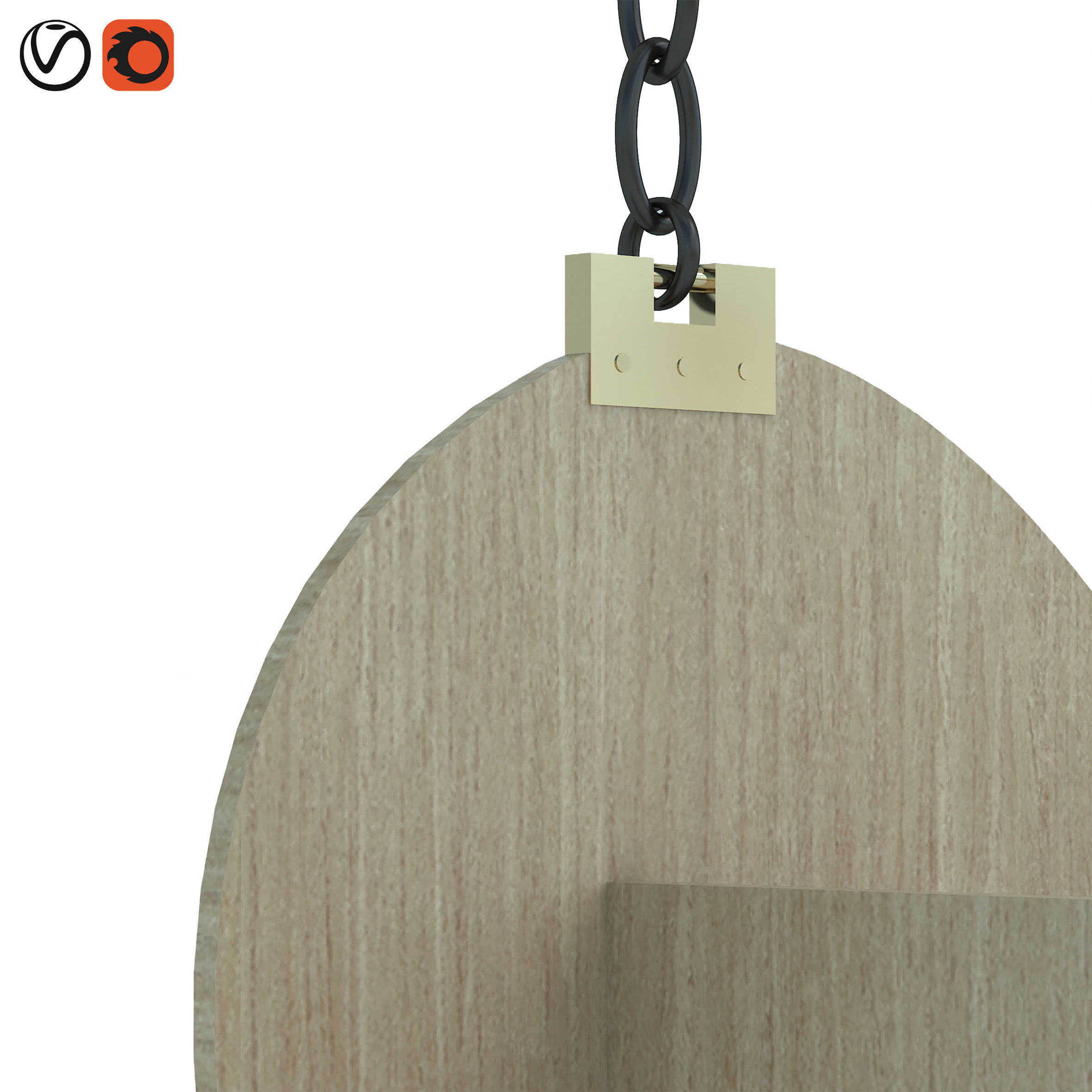 Baby play swing Low-poly 3D model_1