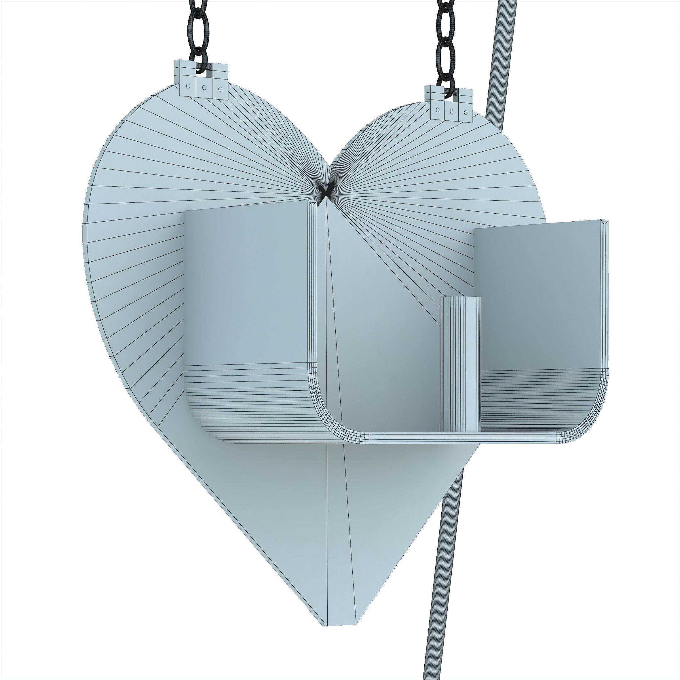 Baby play swing Low-poly 3D model_4