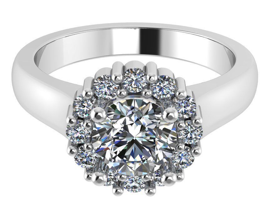 Round Cluster Ring 0739 3D print model_2