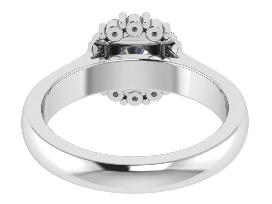 Round Cluster Ring 0739 3D print model_3