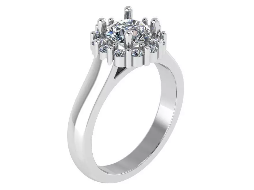 Round Cluster Ring 0739 3D print model_0