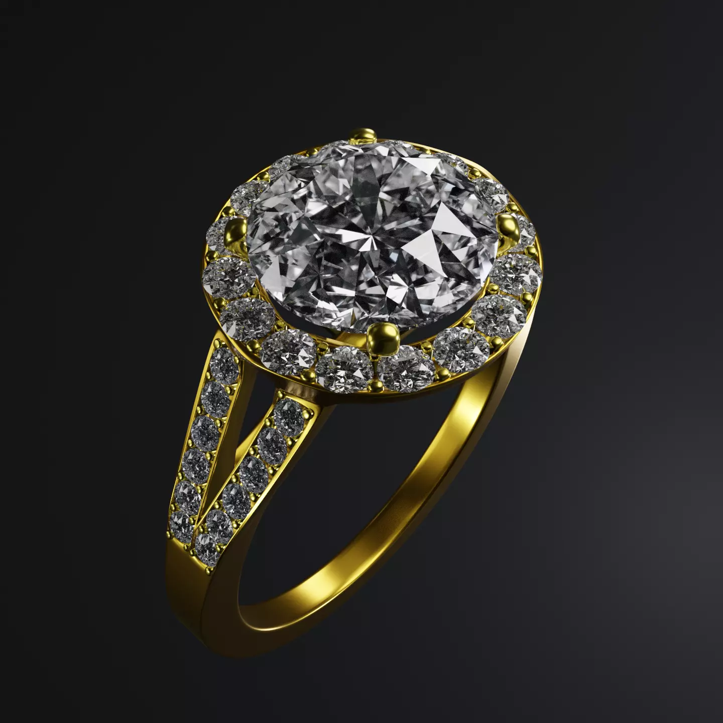 Diamond Ring Type 2 3D print model