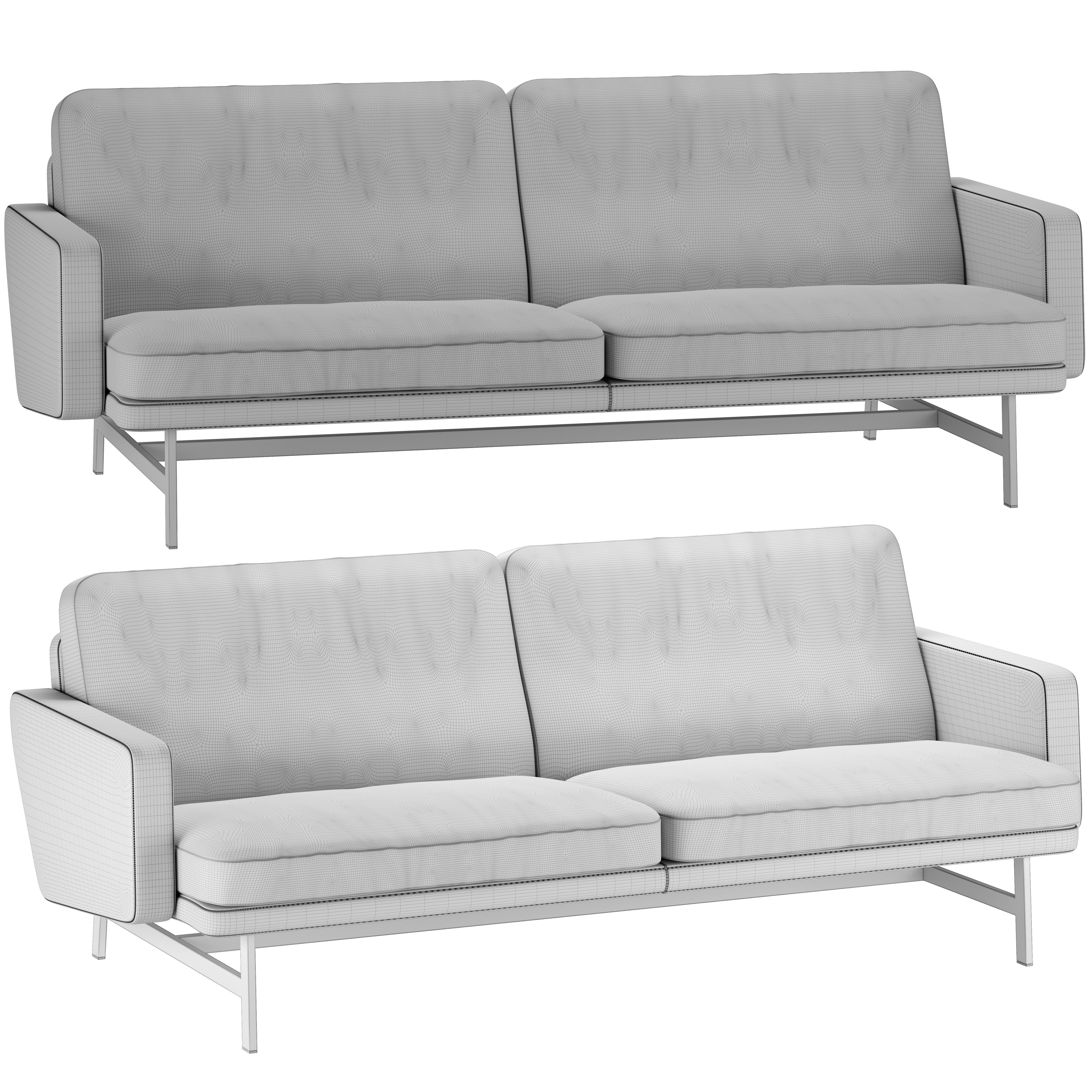 Lissoni Sofa by Fritz Hansen 3D model_1