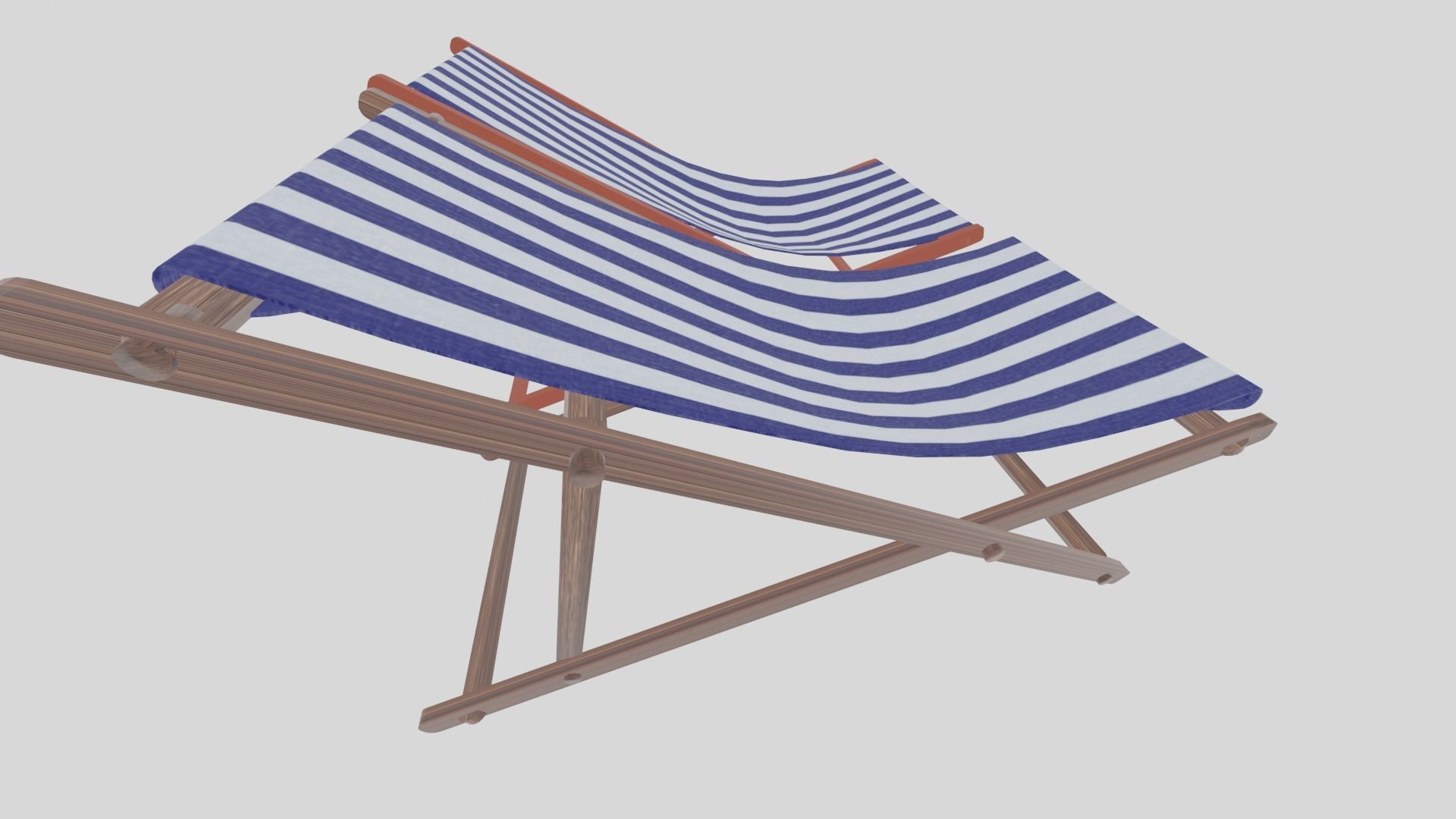 sun chair Low-poly 3D model_3