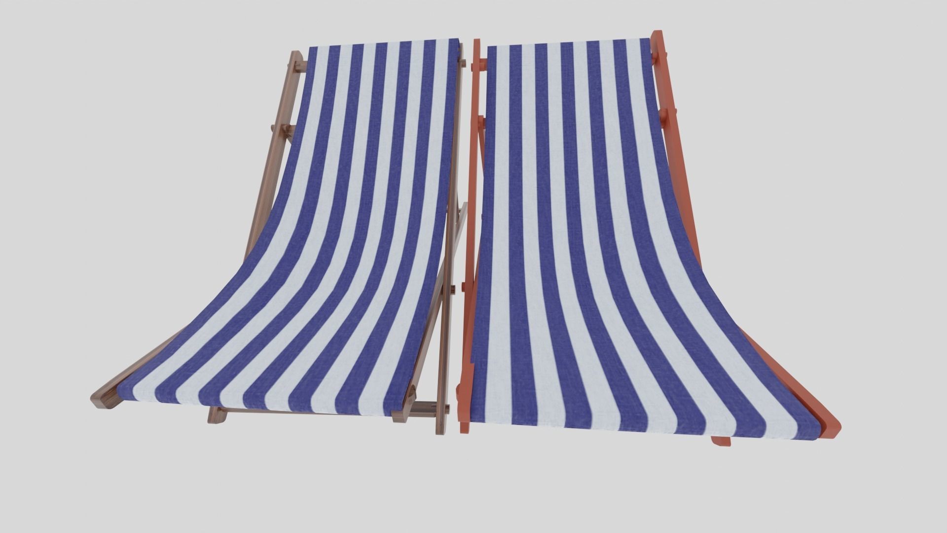 sun chair Low-poly 3D model_4