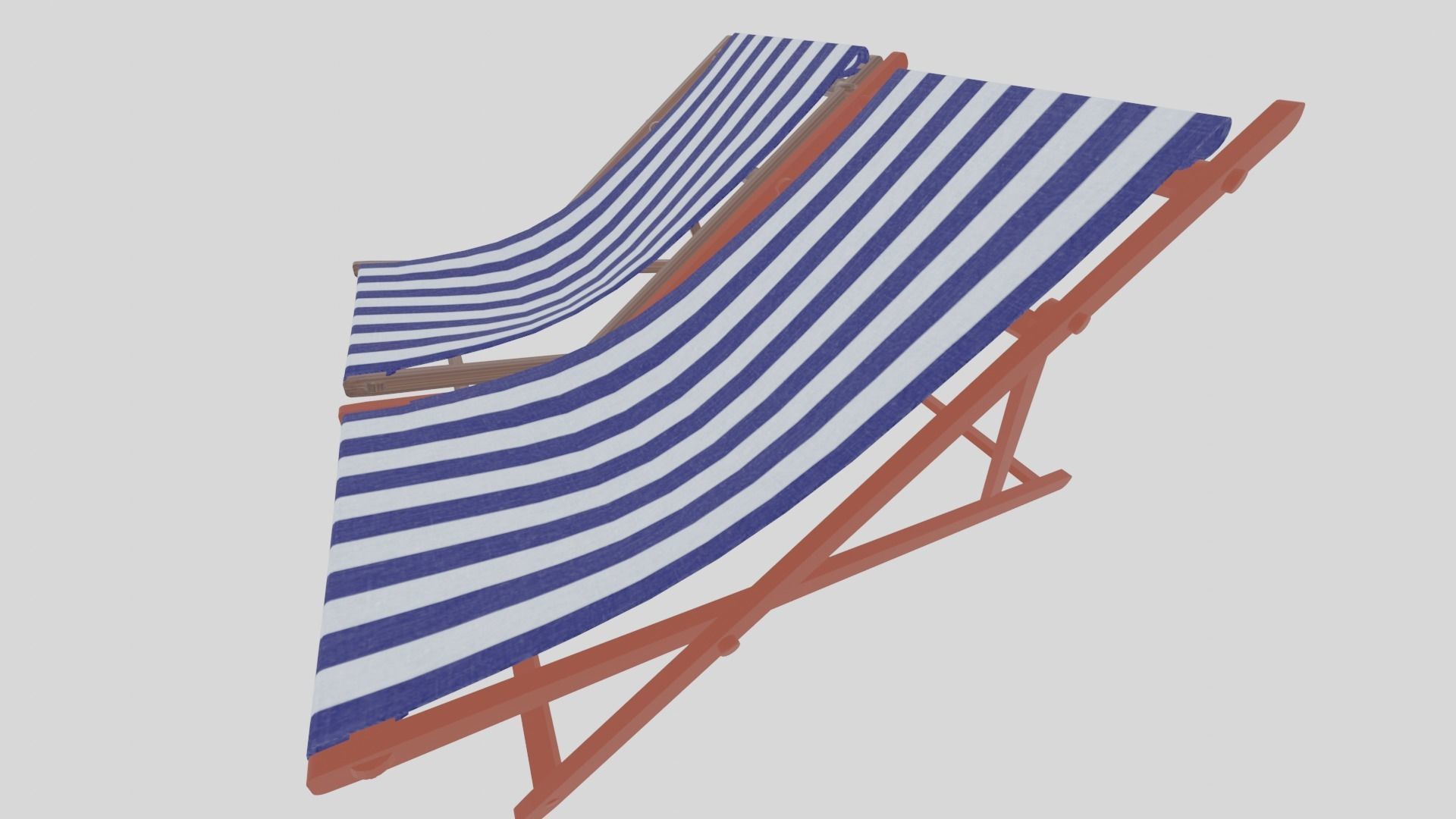 sun chair Low-poly 3D model_1