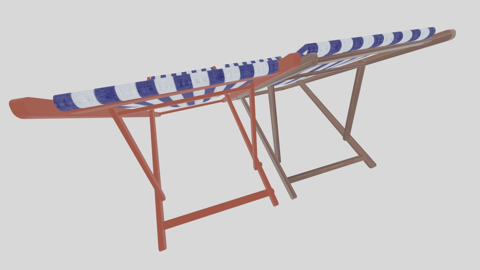 sun chair Low-poly 3D model_2