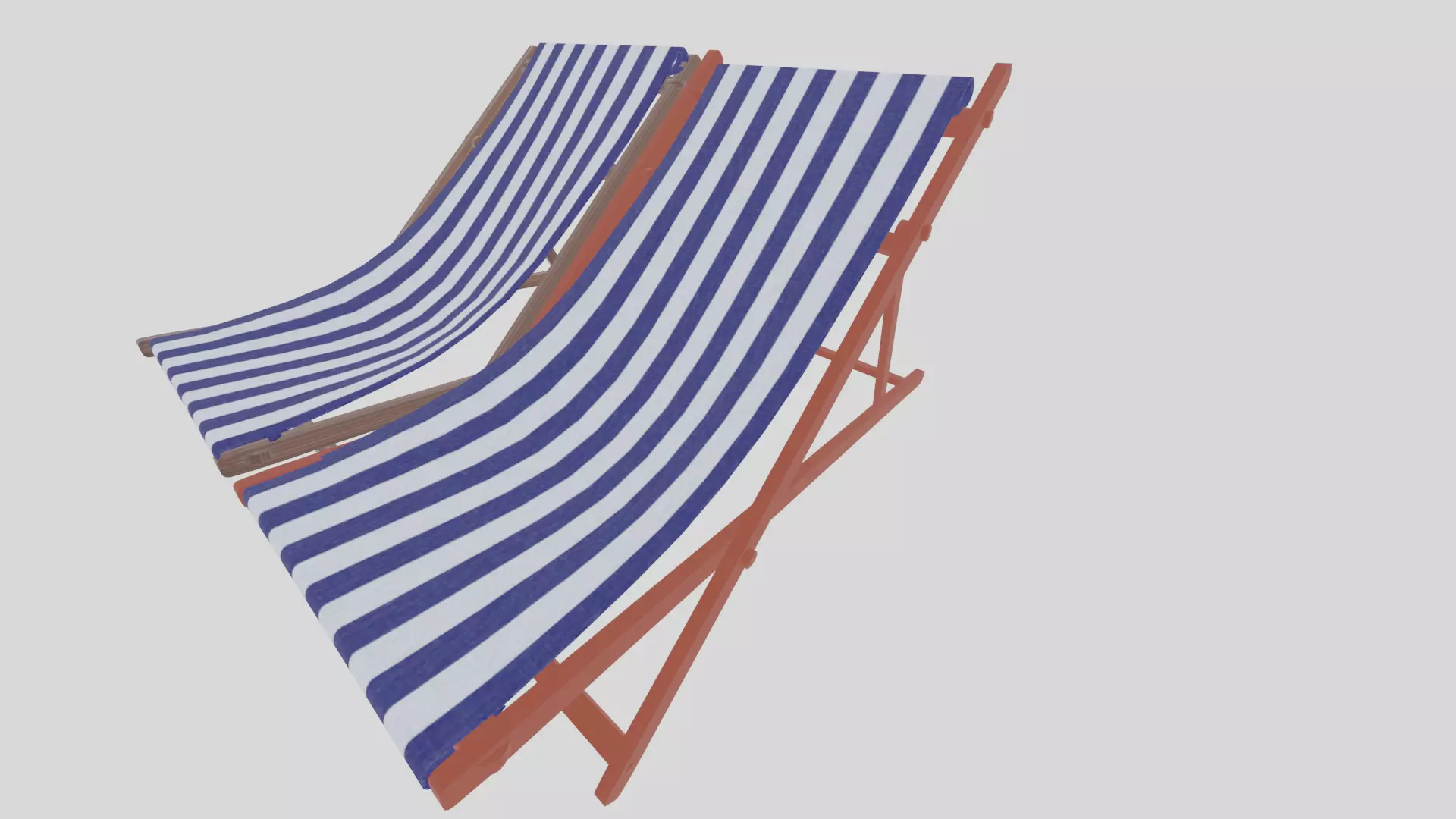 sun chair Low-poly 3D model_0