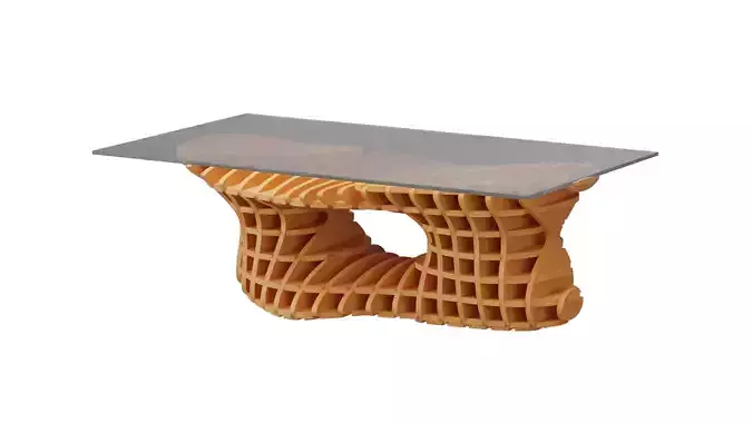 Parametric coffee table 10 3D model