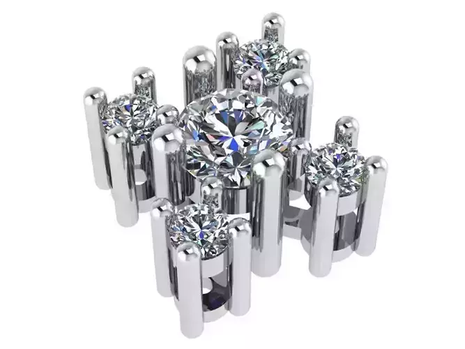Snowflake Diamond Pendant 0745