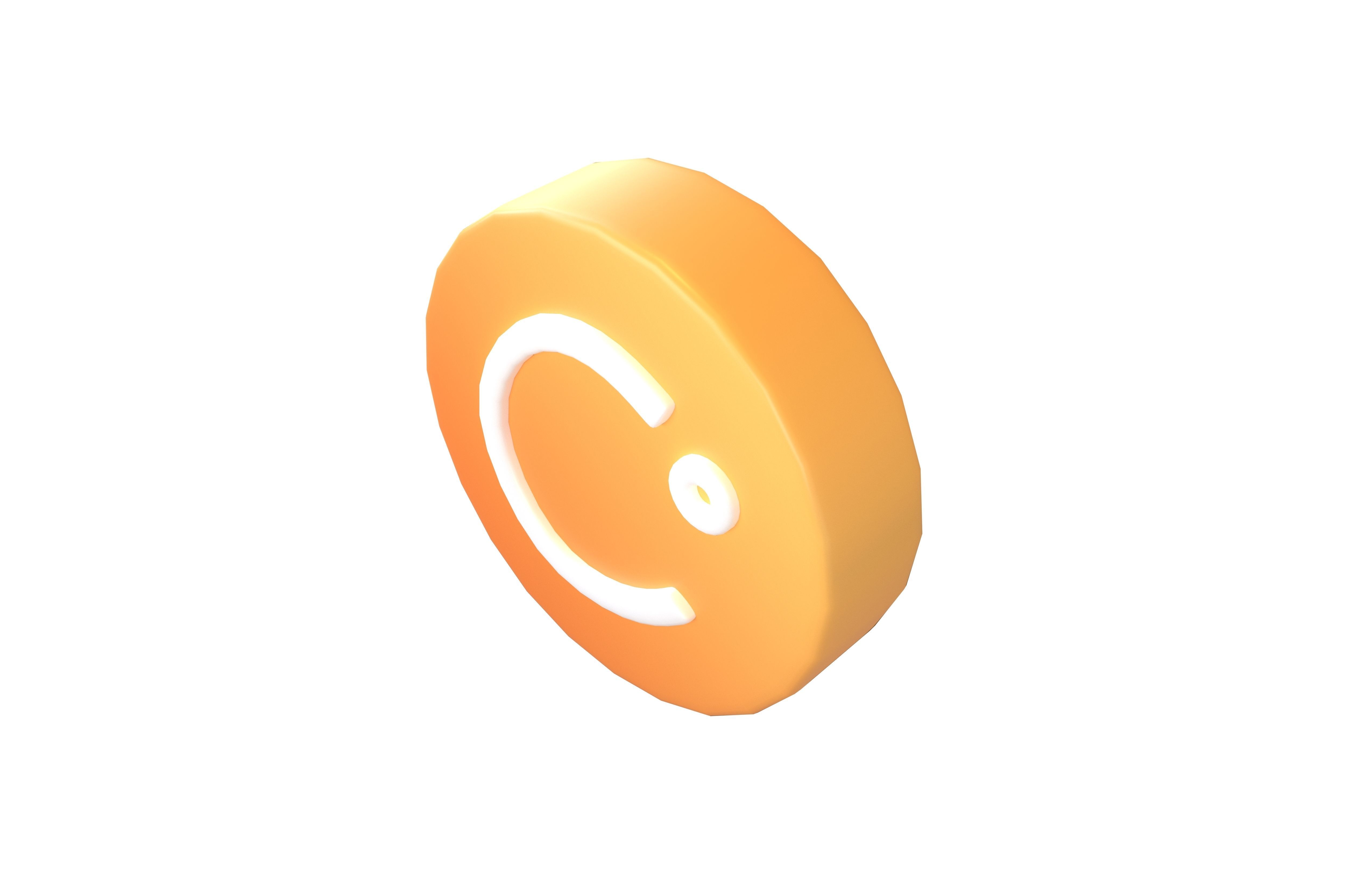 Celsius Coin v1 001 Low-poly 3D model_3