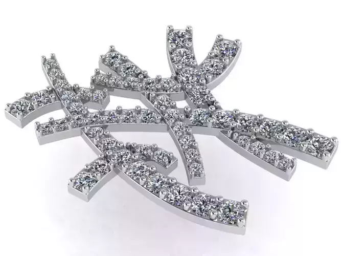 Heroglif Diamond Pendant 0749