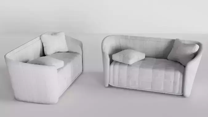 3d low poly sofa for game assets or for furniture needs