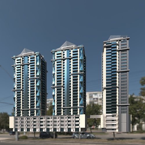 DIAMOND TOWERS TAIWAN TAIPEI  3D model 2