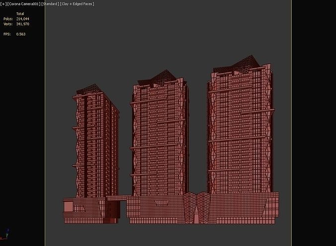 DIAMOND TOWERS TAIWAN TAIPEI  3D model 4