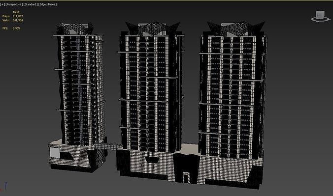 DIAMOND TOWERS TAIWAN TAIPEI  3D model 6