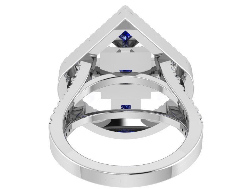 Diamond Style Ring 0753 3D print model_3