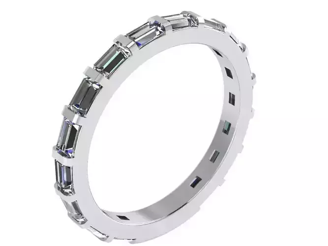 Rectangle Diamond Eternity Ring 0759