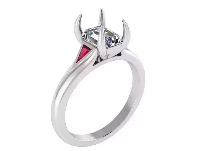 Emerald 3-Stone Ring 1063