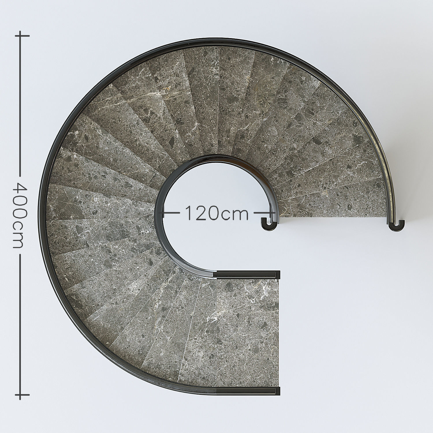 Spiral staircase 9 3D model_3