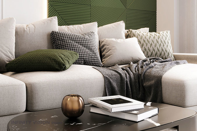 Interior scene livingroom 03 3D model 3