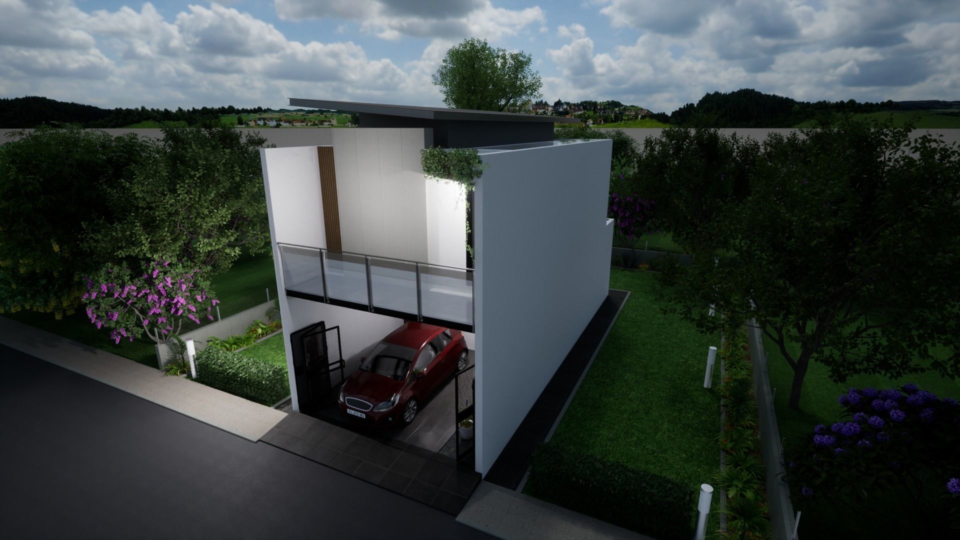 small house design Low-poly 3D model_2